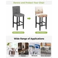thumbnail image 3 of Farmhouse Flowers Bar Stool Covers Set of 2, Vintage Botanical Floral Eucalyptus Leaf Stretch Bar Chair Covers with Backs, Removable Pub Counter Height Chair Cover for Kitchen Dining Room Cafe, 3 of 7