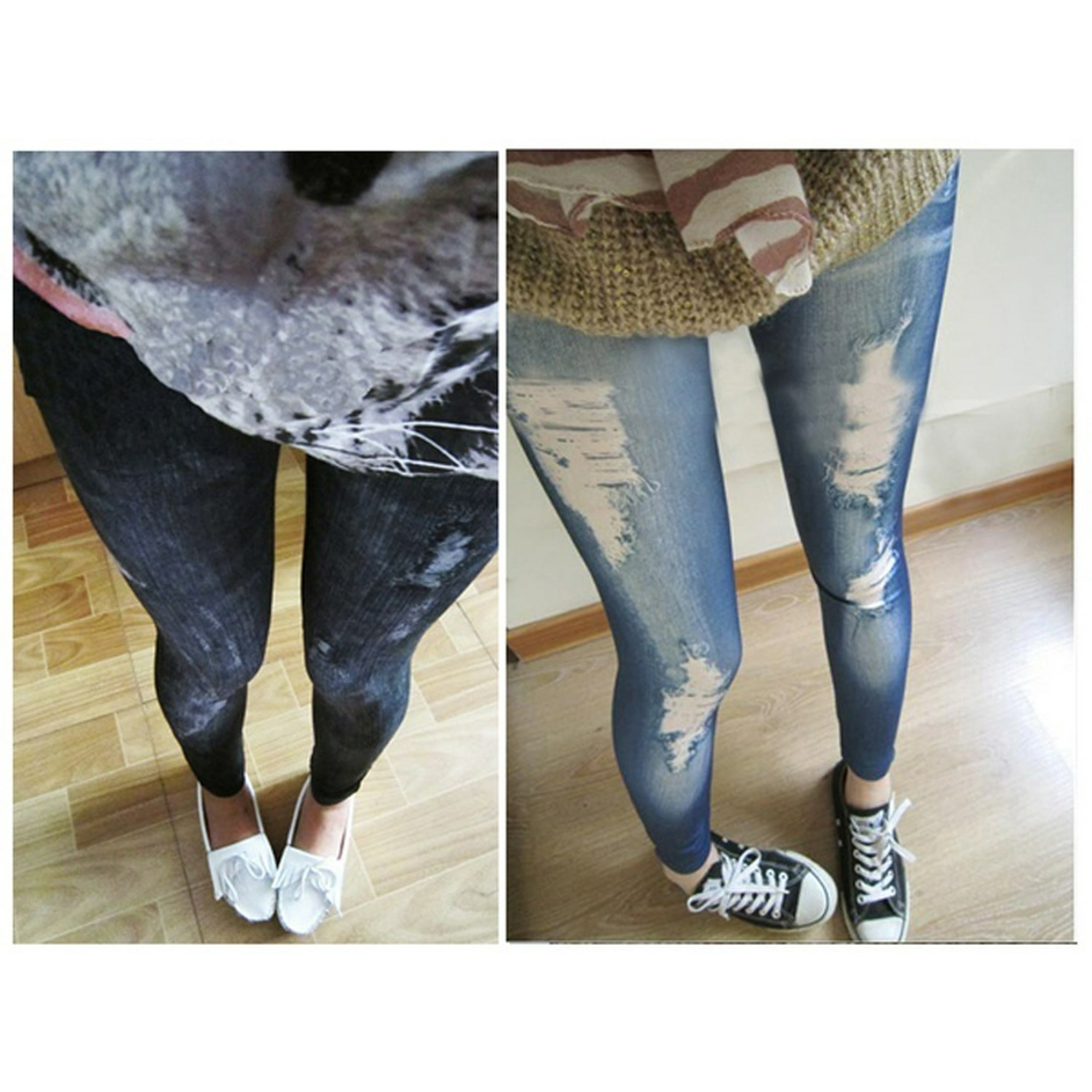 Jean leggings with holes discount