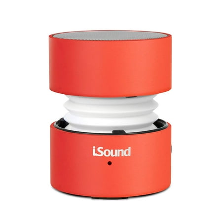 iSound 5357 Fire Glow Portable Compact Color Changing 3.5mm Wired Expandable Mini Speaker with Rechargeable Lithium-Ion Polymer Battery and Aluminum Casing, Pink (New Open