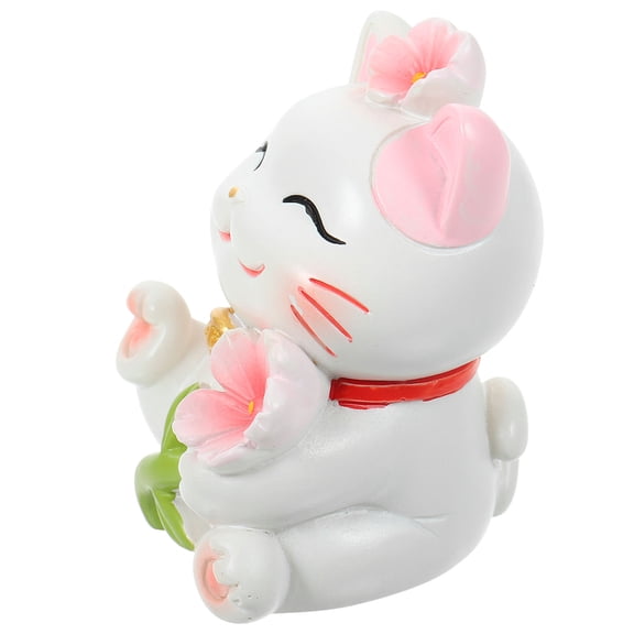 FOMIYES Multi-Color Lucky Cat Resin Figurine Ornament for Desktop, Home, Car, Office Decoration and