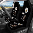 thumbnail image 3 of FOR U DESIGNS Dachshund Daisy Print Automotive Seat Cover You Are My Sunshine Front Seats Back Seat Covers Comfortable Split Bench Rear Seat Universal Fit for Vehicles Trucks and SUVs, 3 of 7