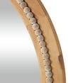 thumbnail image 6 of DecMode 36" x 36" Brown Washed Beaded Wall Mirror, 6 of 14