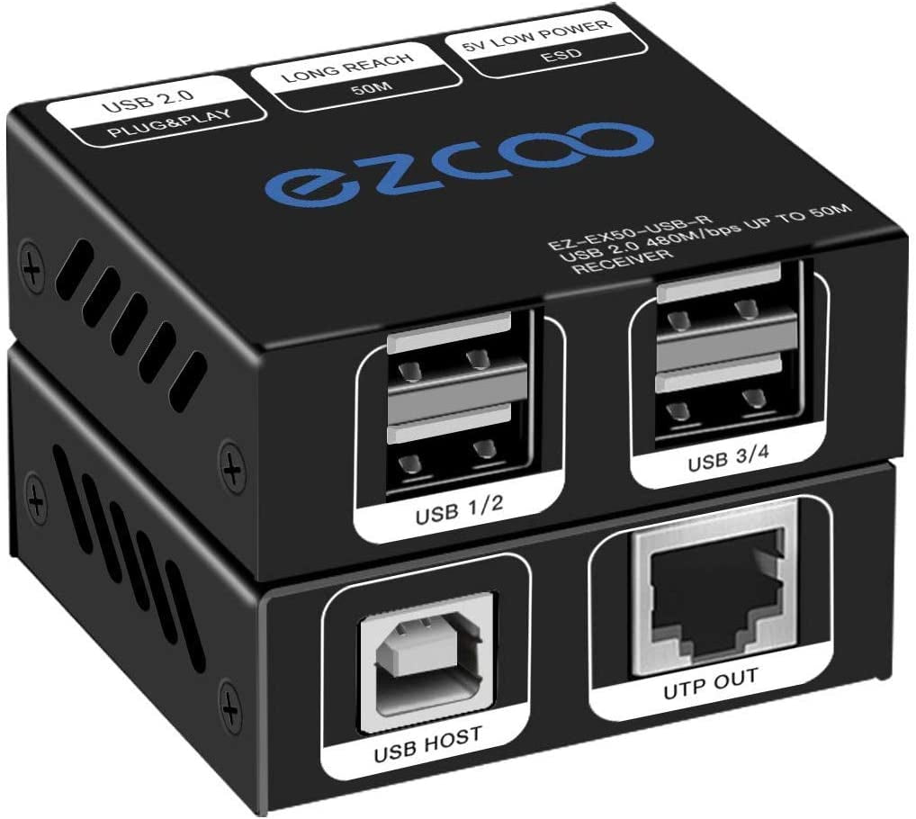USB 2 0 Extender 165ft 50m With 4 Port USB HUB By Ethernet Cat5e Cat6 usb-2-0-extender-165ft-50m-with-4-port-usb-hub-by-ethernet-cat5e-cat6