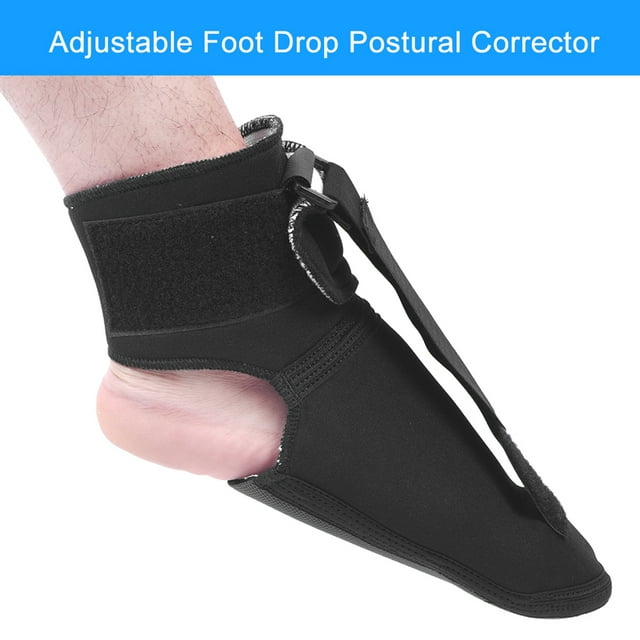 Adjustable Foot Droop Orthosis Ankle Foot Drop Postural Corrector Brace Splint Ankle with Soft Inner Cloth Fabric & Powerful Stickiness for Foot Sprain, Achilles Tendonitis