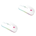 thumbnail image 3 of Methold Ratón inalámbrico de 2,4 GHz, recargable, ajustable, 800/1200/1600/2400 DPI, ratón para juegos de ordenador, portátil, de oficina para blanco 2piezas, 3 of 6