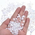 thumbnail image 4 of Uxcell 30g Flatback Pearls and Rhinestones 3mm-10mm for Art Crafts, White, 4 of 6