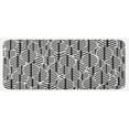 thumbnail image 1 of Grunge Kitchen Mat, Monochrome Abstract Leaf Modern Art Inspiration Nature Growth Theme Striped, Plush Decorative Kitchen Mat with Non Slip Backing, 47" X 19", Black White, by Ambesonne, 1 of 1