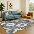 thumbnail image 7 of Addison Rugs Mayfield Premium Machine Washable Transitional Aztec Blue Rectangle Rug, 3' x 5', 7 of 7
