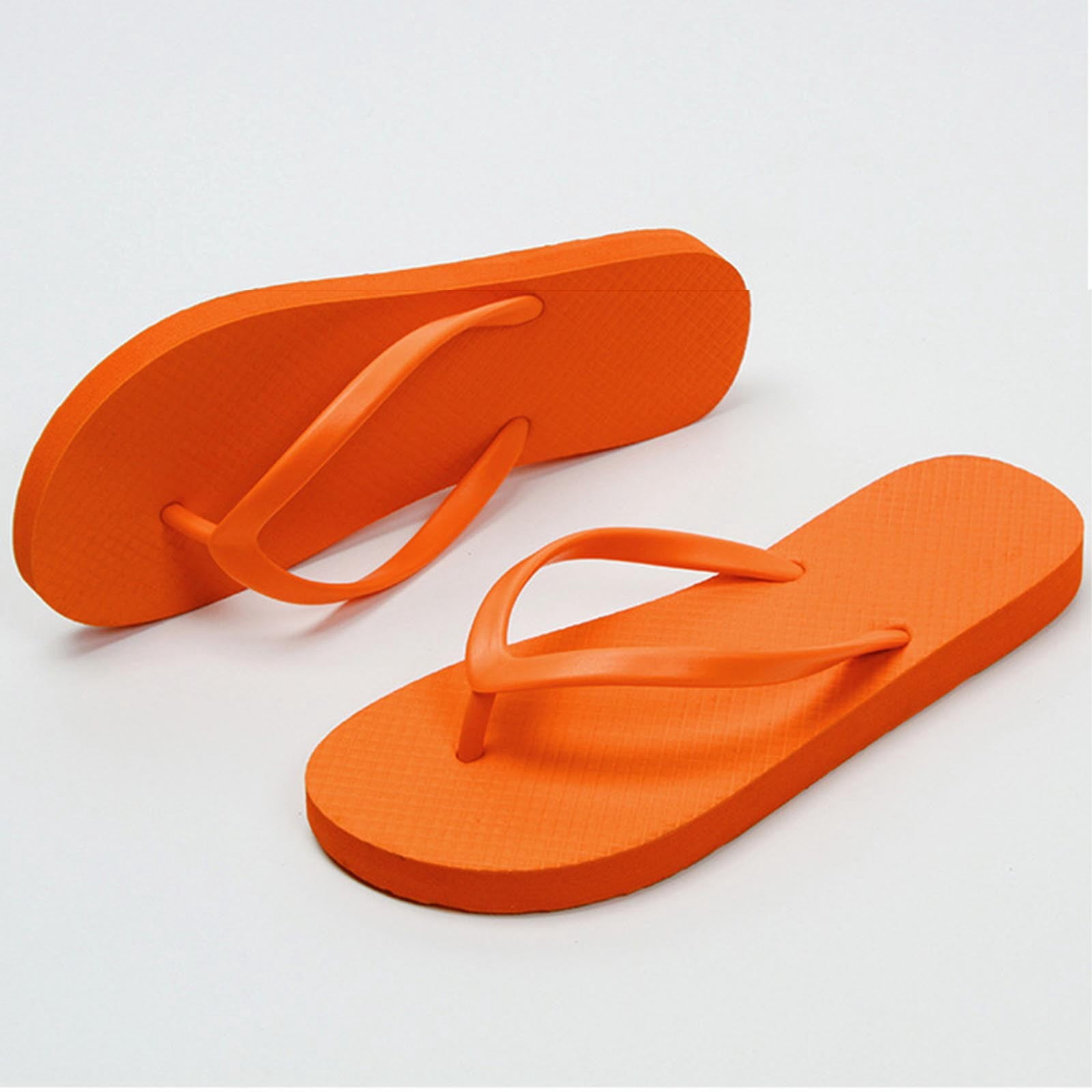 FRSASU Slim Flip Flops for Women&Men Lightweight Unsexi Shower Slipper Basic Thongs Rubber Soft Slide Slip-on Slippers Orange