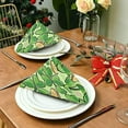 thumbnail image 3 of Dreamtimes St Patrick's Day Clover Cloth Napkins Set of 4, Oversized Washable Reusable Polyester Dinner Table Napkins for Family, Restaurant, Party Decor, 20"x 20", 3 of 7