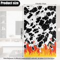 thumbnail image 3 of SCRAWLGOD Cow Flame Print White Black 1 Piece Recliner Headrest Cover Waterproof Anti-Slip Couch Headrest Protector Protective Easy Care Sofa Head Covers 17x27 in, 3 of 7