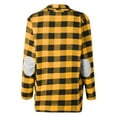 thumbnail image 6 of VISALY Long Cardigans Open Front Cardigan Women Long Sleeve Jacket Women Plaid Cardigan Fall Fashion Checkered Coat Top Lady Automobiledigan Thin Cardigans Lightweight Beach Cardigan Yellow S, 6 of 6