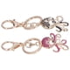 thumbnail image 4 of 2 uds. Llavero con diamantes de imitación en forma de pulpo a la moda, llavero, bolso, colgante, regalo (negro, rosa y rojo), 4 of 12