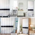 thumbnail image 6 of Abstract White Gray Black Stripe Fabric Shower Curtain Simple Style Washable Shower Curtains for Bathroom, Waterproof Bath Curtain with Hooks Home Decor 72x84in, 6 of 8