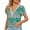 Green, variant on UANWENN Women's V Neck Floral Print T Shirt Casual Wear Soft Comfortable Petal Sleeve Blouse Stylish for Spring Summer Womens Long Sleeve Layering Shirt Shirts for Women Casual Summer Casual Tops