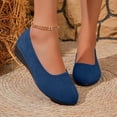thumbnail image 5 of CQONEPT Womens Ballet Flats Business Office Work Dress Shoes Low Wedge Round Toe Slip Ons Comfortable Dressy Casual Flats Shoes Dark Blue 36, 5 of 6