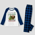 thumbnail image 3 of Festive Bigfoot Family Pajamas – Blue Plaid Matching Set for All, Size NB to 6XL with Pet Outfit, 3 of 7