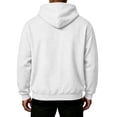 thumbnail image 5 of UDAUDU Men's Pullover Hoodie Soft Fleece Long Sleeve Sweatshirt With Kangaroo Pocket Adjustable Drawstring Hood for Daily Casual Wear White 3XL, 5 of 5
