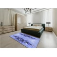 thumbnail image 5 of Ahgly Company Machine Washable Indoor Square Transitional Jeans Blue Area Rugs, 5' Square, 5 of 7