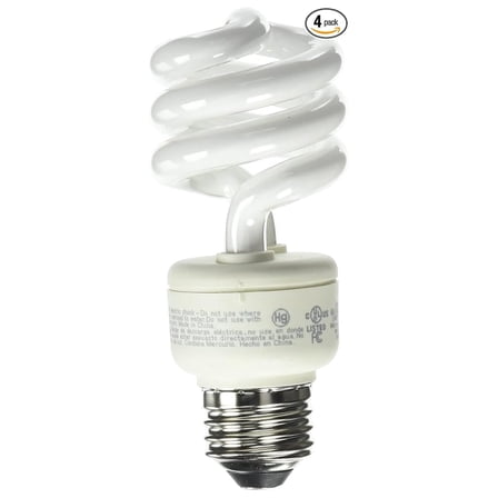 60W Equivalent Soft White Spiral CFL (4-Pack)