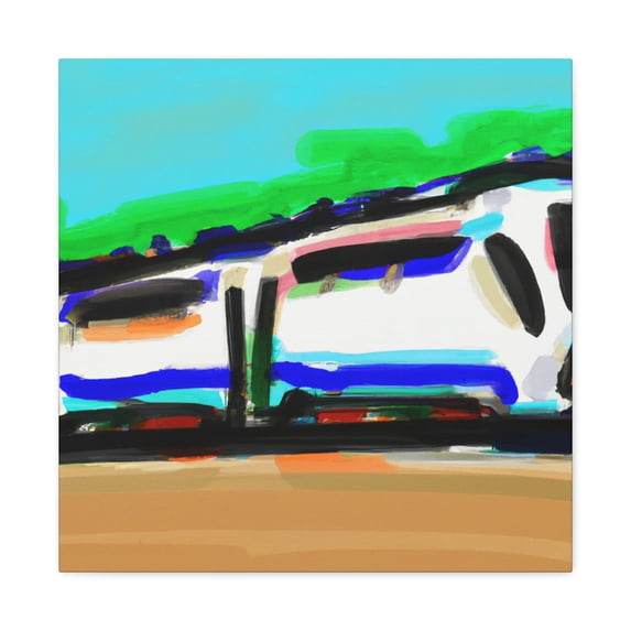 Train in Radiant Colors - Canvas