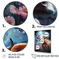 thumbnail image 3 of Designart "Enchanted Fantasy Cow In Otherworldly Lands I" Animals Cow Floater Framed Wall Decor, 3 of 5