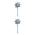 thumbnail image 1 of Wosthever Molino de viento montado en el suelo para patio de casa, 10 piezas, patio trasero, balcón, huerta, de viento decorativo, flor de plata 2piezas, 1 of 1
