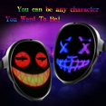 thumbnail image 2 of Accesorios de disfraces Neon Led Luminous Joker Mask Carnival Festival Light Up DIY Imagen Animación Japonés Fox Mask Halloween Christma oso de fresa Hogar, 2 of 5