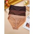 thumbnail image 2 of 3 Pack Plus Size Lace Panties Multicolor Comfortable Hipster Underwear, 2 of 7