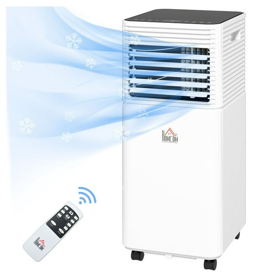 10000 BTU Mobile Air Conditioner, Portable AC Unit with Remote, 3-in-1 Cooling, Dehumidifying & Fan, 24H Timer, LED Display, for Bedroom & Office