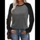 thumbnail image 1 of Camisas de Larga para Mujer, Blusas Raglán con Bloques de Color, Camisetas Básicas Informales de Cuello Redondo, Ropa de Otoño. Negro y Gris XXL, 1 of 8