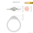 thumbnail image 6 of ANGARA Natural Diamond Three Stone Engagement Ring in 14K White Gold for Women (Size-5.5mm| Color-I-J| Clarity-I1-I2) | April Birthstone, Anniversary, Jewelry Gift for Women | Natural Diamond Ring, 6 of 10