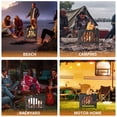 thumbnail image 3 of 16 X 16 Inches Square Fire Pit/bonfire Pit - For Garden Family Parties & Camping Durable And Portable Design Outdoor Enjoyment Four-sided Hollow Breathable Black, 3 of 6