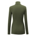thumbnail image 2 of Made by Johnny Women's Long Sleeve Rib Turtleneck Top Pullover Sweater XXL OLIVE, 2 of 6
