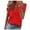 Red, variant on Women's 2025 V Neck Short Sleeve Shirt Solid Color Casual Tshirt Top Lightweight Comfortable Blouse for Summer Office Daily Wear