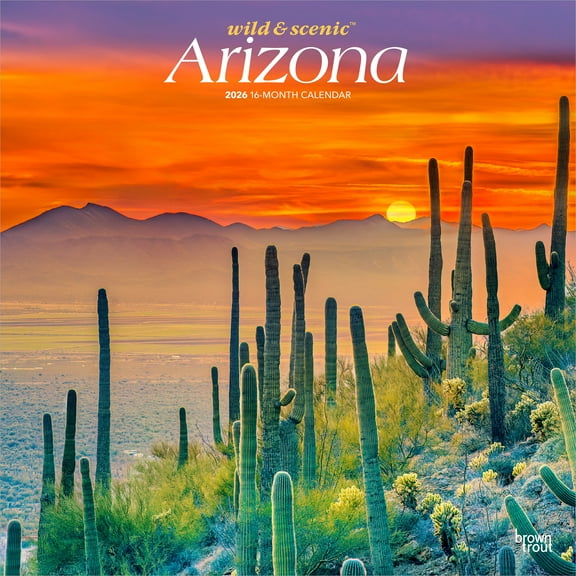 Arizona Wild & Scenic | 2026 12x24" (Hanging) Wall Calendar | Plastic-Free