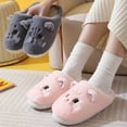 thumbnail image 2 of Zapatillas de gato bonitas para mujer, pantuflas peludas y peludas con plataforma para el hogar, chanclas de felpa para invierno para hombre, pantuflas peludas para interiores, encantadores zapatos de, 2 of 4