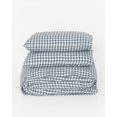 thumbnail image 1 of Ensemble de Housse de Couette en Lin Vichy Gris Bleu (3 Pcs), 1 of 5