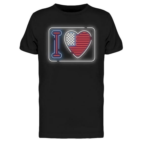 I Love Usa Design T-Shirt Men -Image by Shutterstock, Male Large