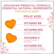 Prenatal Vitamins for Women – Complete Pregnancy Multivitamin - Folic Acid, Omega 3 DHA, Choline, Vitamin D – Essential Support for Moms & Baby Brain Development - Tasty Orange Flavor - 120 Gummies