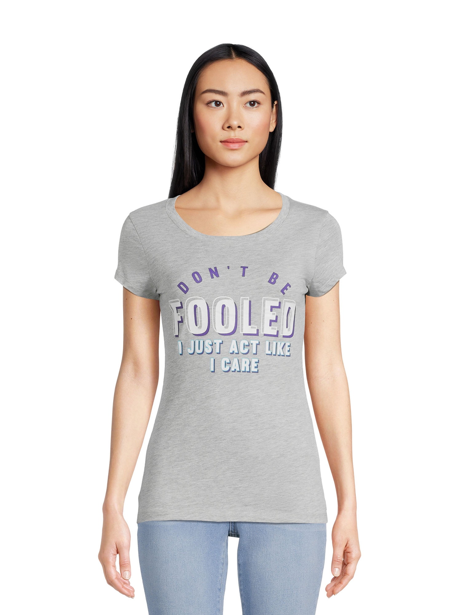 Wound Up Juniors Don't Be Fooled Short Sleeve Graphic T-Shirt - Walmart.com