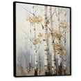 thumbnail image 2 of Designart "Birch Trees In Silver Tones Breathing In The Scenery" Tree Birch Floater Framed Wall Decor, 2 of 5
