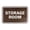 Walnut, variant on Classic Framed Storage Room Sign (Walnut) - Small