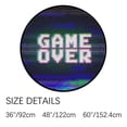 thumbnail image 2 of Coolnut Round Rugs for Living Room, Vector Game Over Phrase In Pix Non-Slip Coral Velvet Long Runner Rugs, Washable Water Absorbent Mat Carpet for Bedroom Kitchen Kids Room, 2 of 6