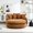 Orange, variant on Gretop Oversized Oval Bean Bag Sofa with 5 Pillows,Chenille Fabric Memory Foam Floor Lounger for Adults,Emerald