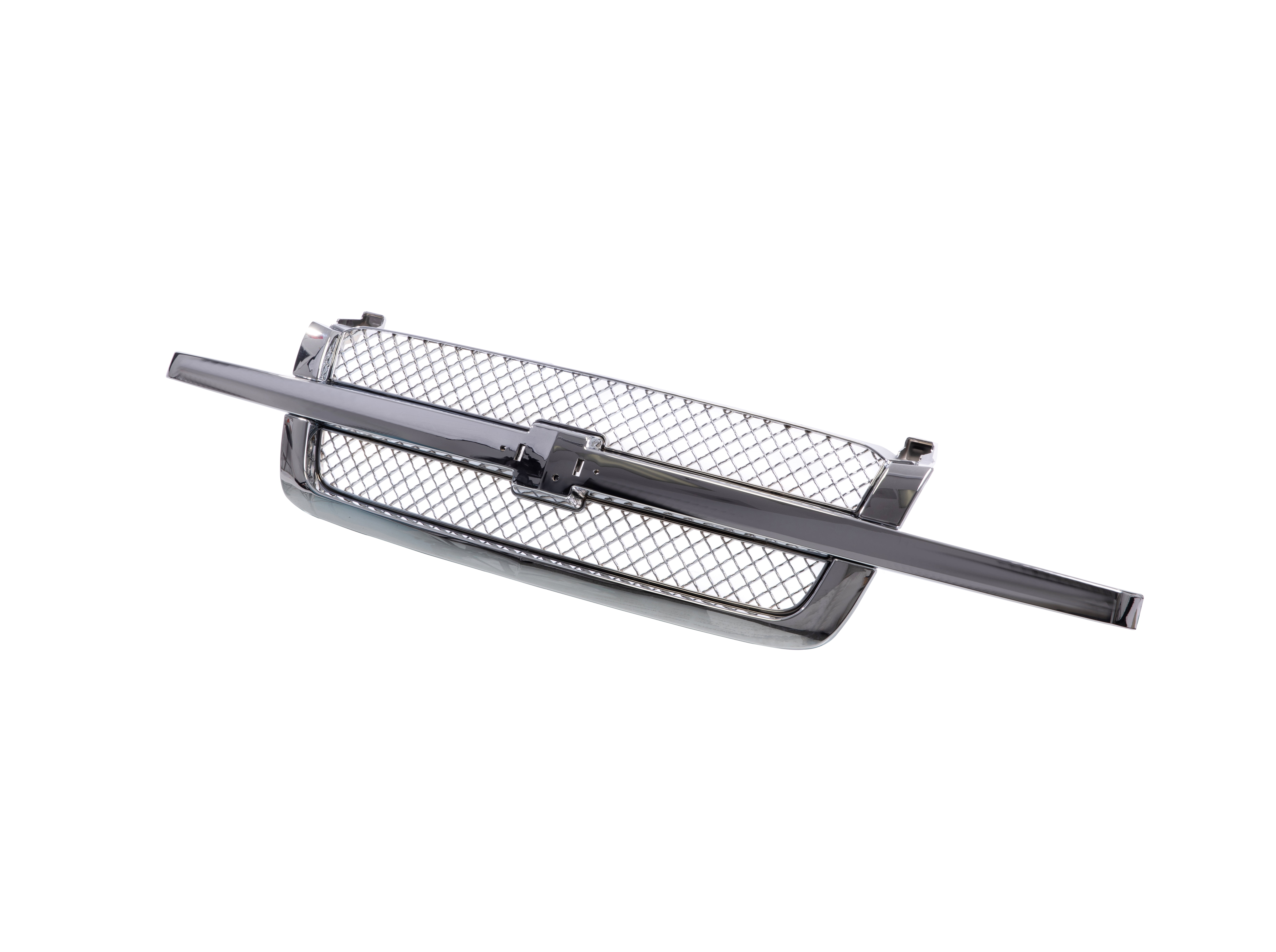 Tomoka Replacement Parts Front Grille Grill All Chrome With Mesh Insert With Center Bar Compatible With Chevrolet Silverado 1500 1500HD 2500 2500HD 3500 Classic 2003-2007 Pickup Truck