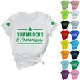 thumbnail image 5 of Outfmvch St Patricks Day Shirt Women St Patricks Day Shirt Womens Tops Wost. Day Funny and Shenanigans Casual T Shirt Casual T Shirt Letters Printed Crew Neck Shirt Wopullover T Shirt White S, 5 of 7