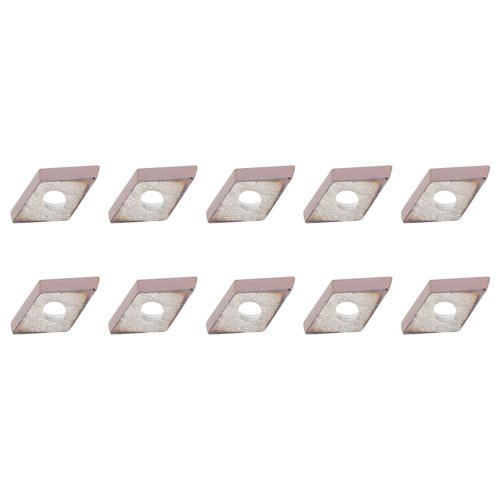 10 Lames Carbure Inserts CNC DCMT0702 EM YBC205 - Forme Losange 55°, Pour Tournage/fraisage Acier/inox