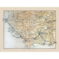 thumbnail image 2 of Baedeker 32x25 Black Ornate Wood Framed with Double Matting Museum Art Print Titled - Mazzara Region Sicily Italy - Baedeker 1880, 2 of 4