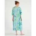 thumbnail image 3 of Joyspun Women's Woven Print Sleep Caftan, Sizes S to 4X, 3 of 5